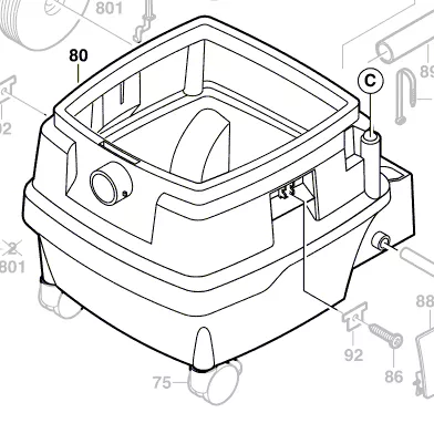 Cuve réf. 1 609 203 C88 BOSCH